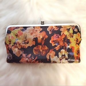HOBO The Original Black Floral Lauren Wallet